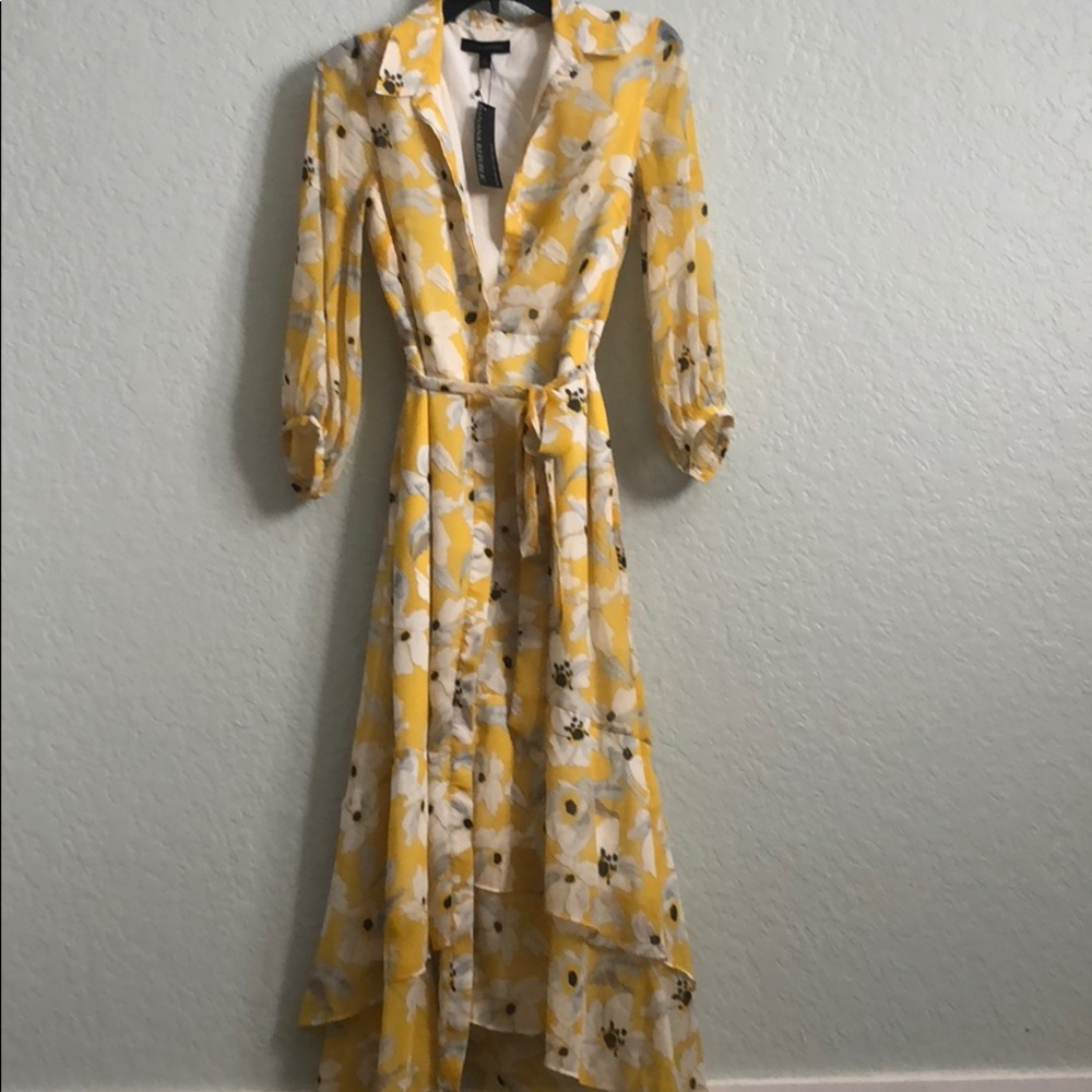 Banana Republic floral button front midi dress 4